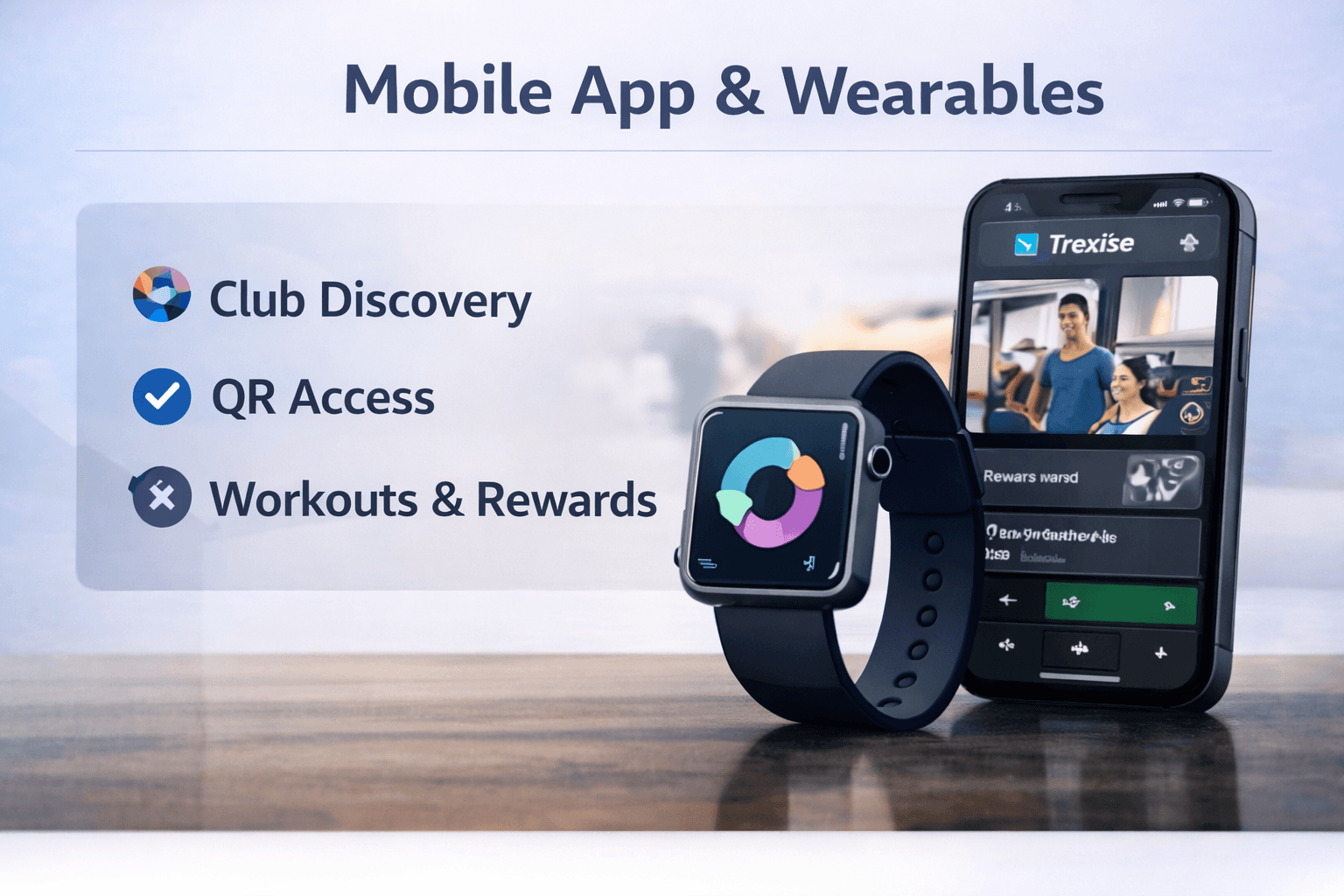 HexaFit mobile app and wearables