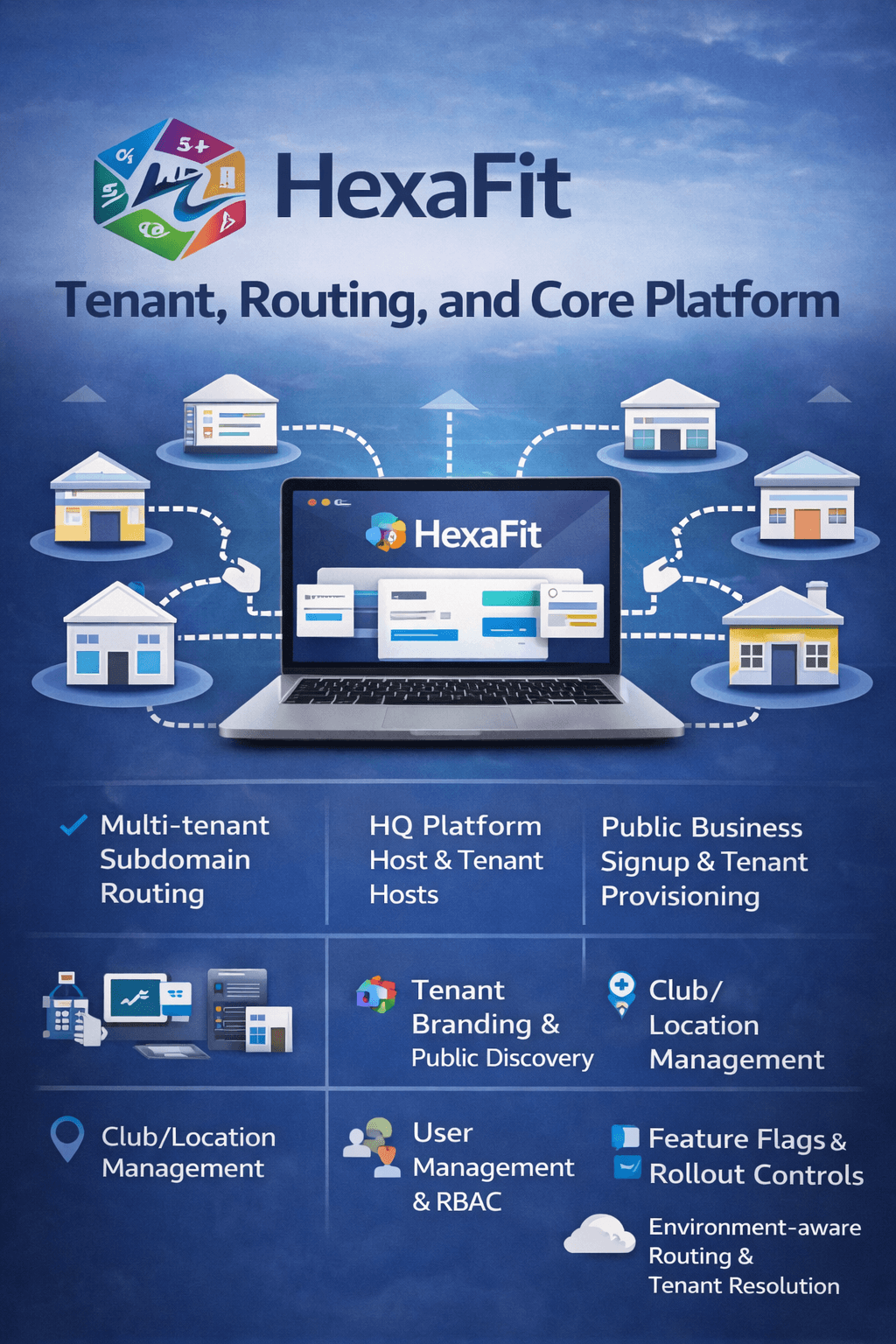 HexaFit brand routing and platform core